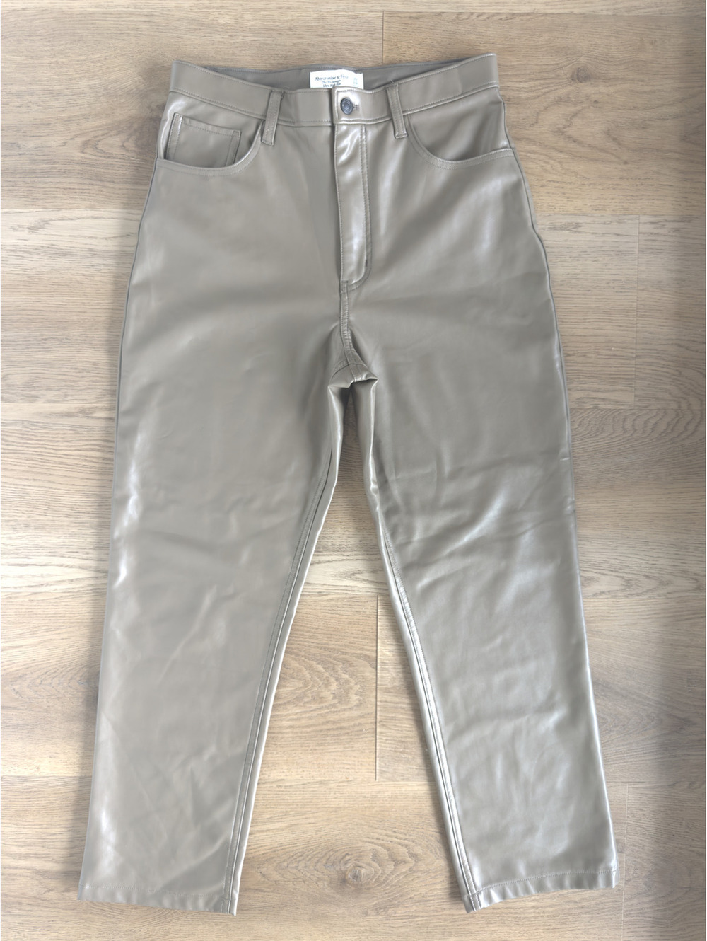 A&F Faux Leather 90s Straight Leg